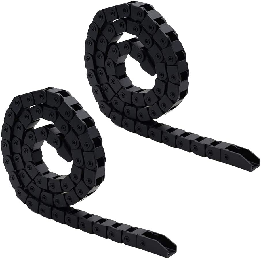 Photo 1 of TOUHIA Drag Chain 10x10mm Black Plastic Flexible Nested Semi Closed Cable Wire Carrier 1 Meter for 3D Printer CNC Electrical Machine - Pack of 2
