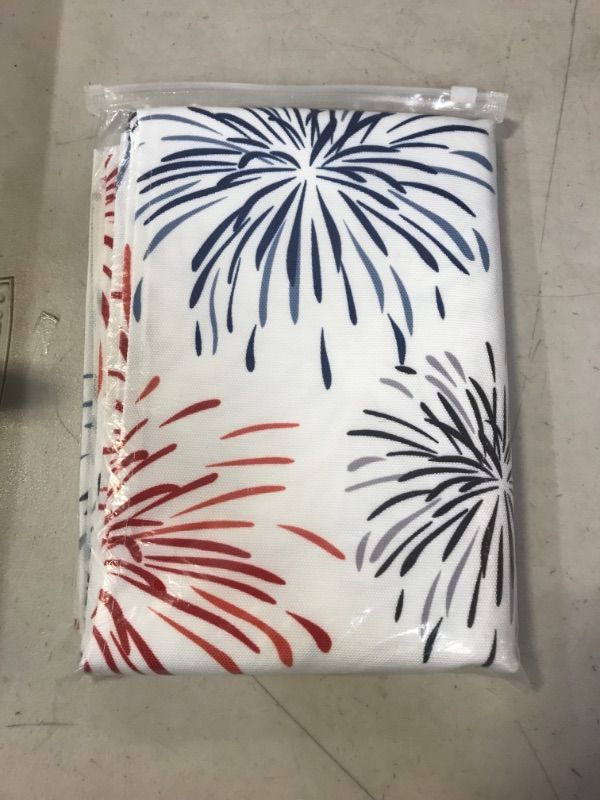Photo 2 of yuboo Fireworks Patriotic Placemats Set of 6 and Table Runner,72 Inches Tablecloth Set for 4th of July&Veterans Day Decorations
