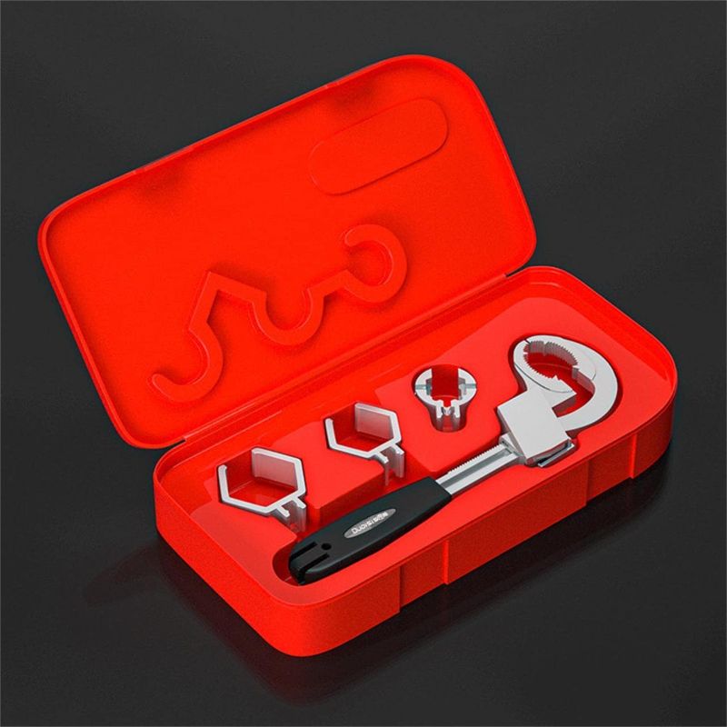 Photo 2 of 2022 new universal double head water pipe wrench, bathroom disassembly and assembly multi-function water pipe wrench, home accessories water pipe repair wrench set