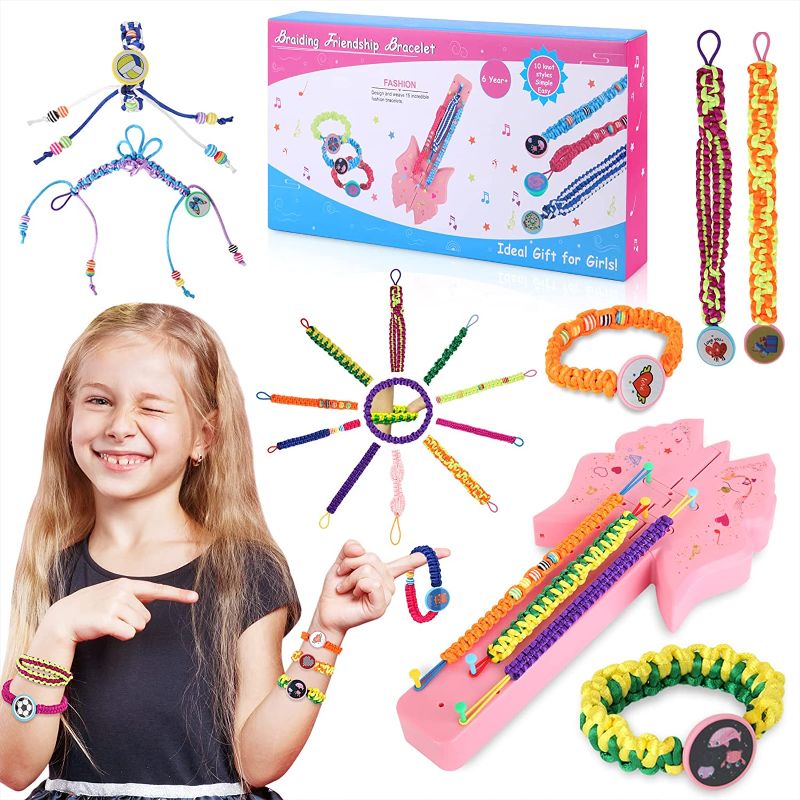 Photo 1 of Growlier Friendship Bracelet Making Kit for 6 7 8 9 10 11 12 Years Old,Great Birthday Gifts for Teen Girls Travel Activity Set Arts and Crafts for Kids