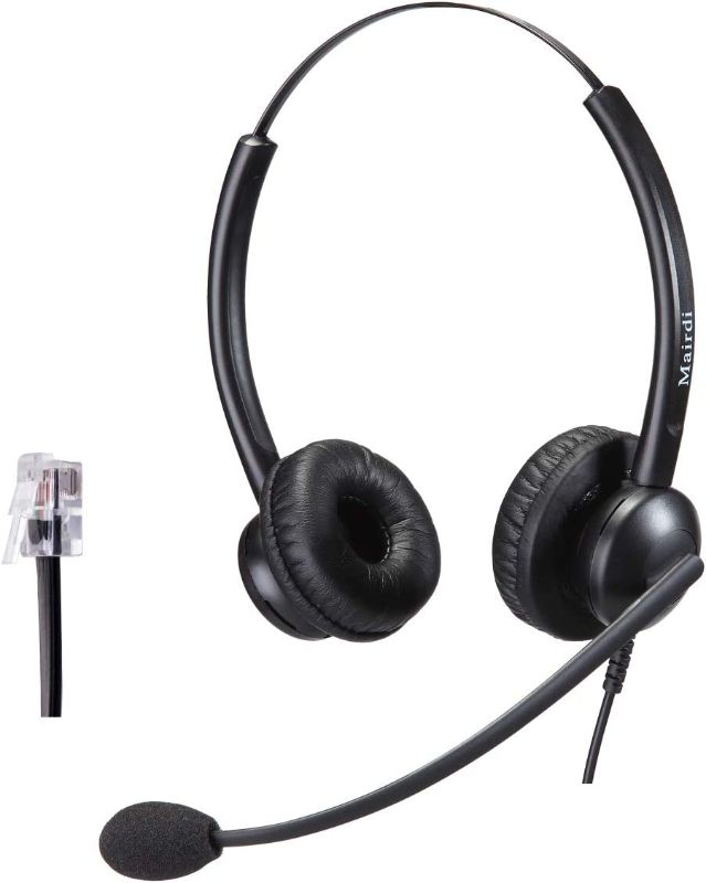 Photo 1 of Telephone Headset with Noise Cancelling Microphone & HIS Cable for Avaya IP 1608 1616 9601 9608 9611 9611G 9620 9621 9630 9631 9640 9641 9650 9670 J139