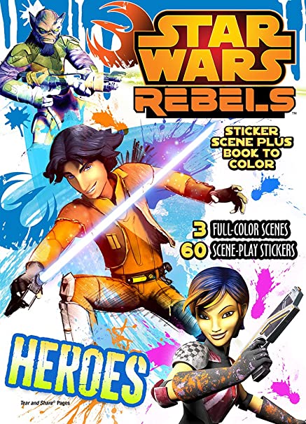 Photo 1 of Bendon Publishing Star Wars Rebels Sticker Scene Plus Book to Color
