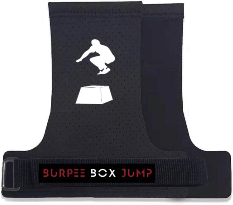 Photo 1 of Burpee Box Jump No Hole Hand Grips Fingerless Speed Grips - Hand Grips for Weightlifting, Pull-Ups, Cross Training, WODs, and Gymnastics, Prevent Rips, for Men and Women (Extra Large)
