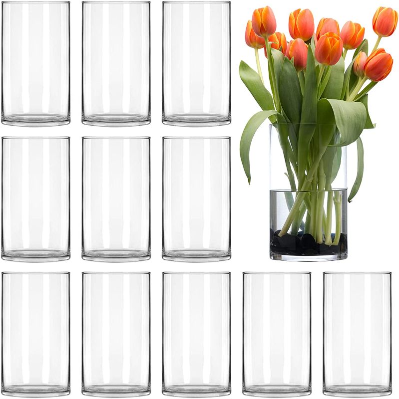 Photo 1 of 6 Inch Tall Clear Glass Vases,Bulk Cylinder Flower& Plant Vases,Candle Holders for Home Decoration and Wedding Centerpieces. Set of 12 Pack.
MISSING 6 
