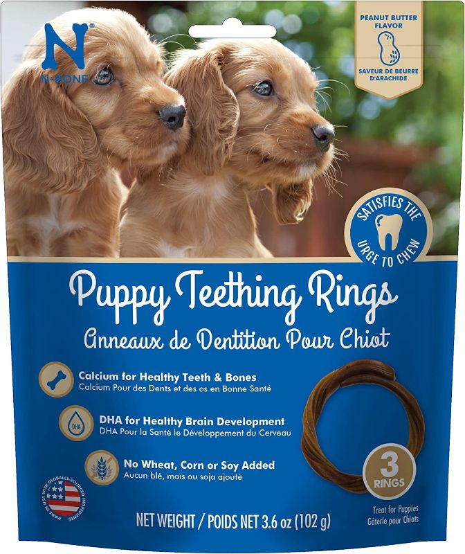 Photo 1 of 2 PK N-Bone Puppy Teething Rings Peanut Butter Flavor Dog Treat
