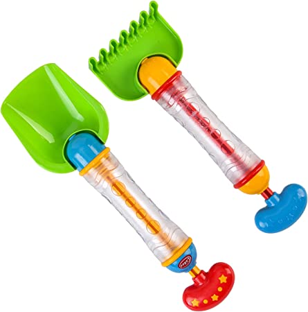 Photo 1 of Beach Sand Toys 2Pack, Beach Water Spray Digging Sand Shovel Rake,Two in One Water Pump Toys, Summer Swimming Pool Beach Party Water Outdoor Toy
