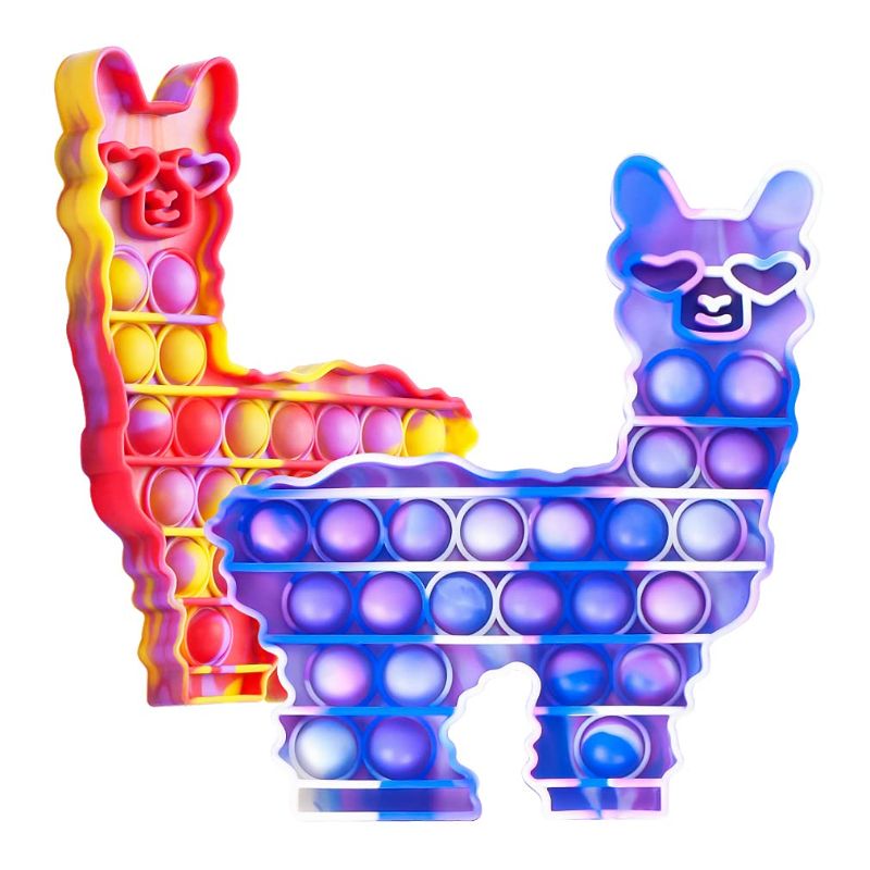 Photo 2 of 2 PACK--Fidget-POP-Toys-Llama Silicone Bubble Sensory, Alpaca Stress Anxiety Restless Reliever Decompression Squeeze Toy for Stressed, Fidgety and Autism, ASD, Autistic, ADHD Fidget 2 Pack for Girls Style-3-Llama