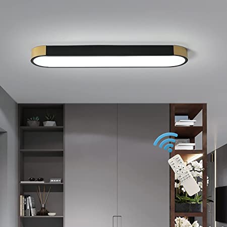 Photo 1 of Tioolo Dimmable LED Ceiling Lights Modern Acrylic Linear LED Ceiling Lamp 2.3FT Semi Flush Mount Wraparound Shape Lighting Fixture with Remote Control for Kitchen Dining Living Room (36W/3000-6500K)(SIMILAR TO STOCK PHOTO)