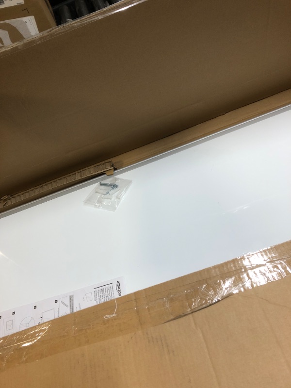 Photo 1 of Amazon Basics Magnetic Dry Erase White Board, 36 x 24-Inch Whiteboard - Silver Aluminum Frame 24" x 36" Magnetic, Aluminum Frame