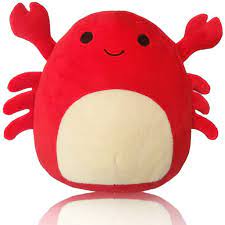 Photo 1 of 2022 Crab Plush Pillow Animals Doll Toys PP Cotton Filler Soft Plush Toys Plush Stuffed Animal Toy Ornaments Plush Toy The Crab Throw Pillows Birthday Gift for Family, Home Ornaments (Red)

