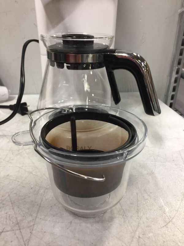 Photo 3 of 5-Cup Programmable Coffee Maker: Small Drip Coffeemaker with Reusable Filter, Compact Coffee Pot Brewer Machine, Quick Brew & Keep Warm, Smart Anti-Drip System, Save Space ,White --POWER BUTTON DOES NOT WORK---