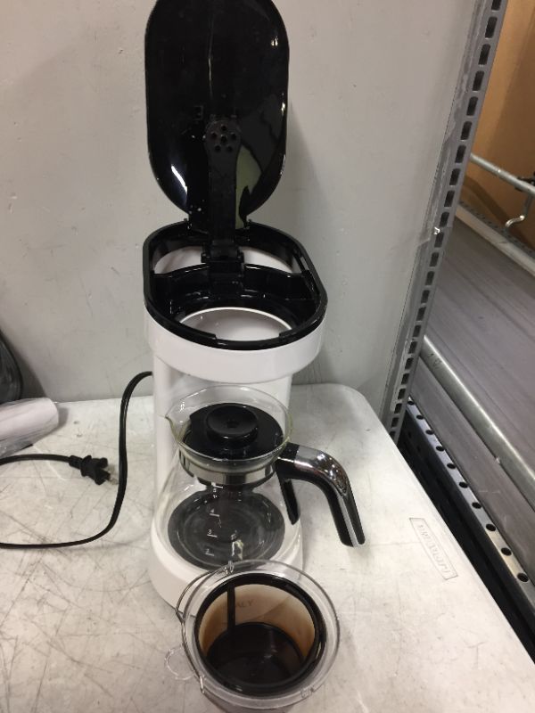 Photo 4 of 5-Cup Programmable Coffee Maker: Small Drip Coffeemaker with Reusable Filter, Compact Coffee Pot Brewer Machine, Quick Brew & Keep Warm, Smart Anti-Drip System, Save Space ,White --POWER BUTTON DOES NOT WORK---