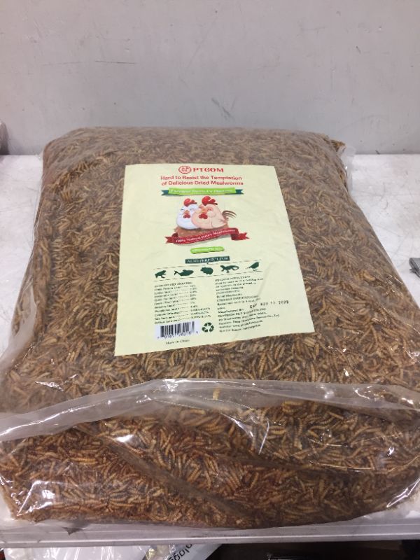 Photo 3 of 10lbs Bulk Non-GMO Dried Mealworms for Reptile , Tortoise ; Amphibian ,Lizard ;Wild Birds; Chichens; Duck etc --BEST BY- 08/10/2023
