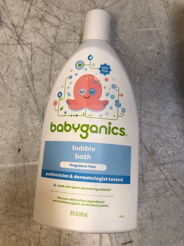 Photo 2 of Babyganics Bubble Bath, Fragrance Free, 20 Fluid Ounce
