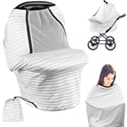 Photo 1 of Baby Car Seat Covers Mesh Zipper Peep Window Nursing Cover Breastfeeding Scarf Baby 