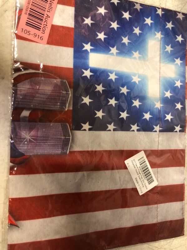 Photo 2 of AHBVJK 911 Flag Never Forget 3ply Durable Polyester Double Sided Printing 911 