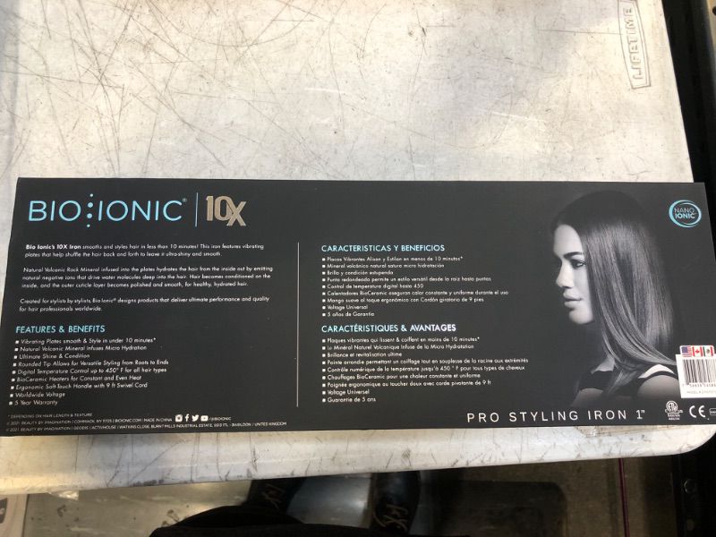 Photo 1 of 338765 1 in. Unisex 10X Pro Iron Styling Tool
[[OPENED FOR PHOTOS]]