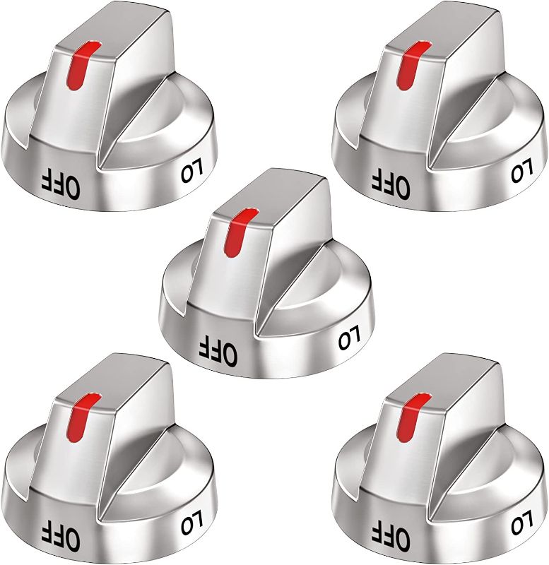 Photo 1 of [Upgraded] DG64-00473A Stove Knobs Compatible with Samsung Gas Range, Reinforced Stainless Steel Protection Power Ring, Ultra Durable Control Knobs Replacement for Samsung Stove Burner Oven (5 Pack)
