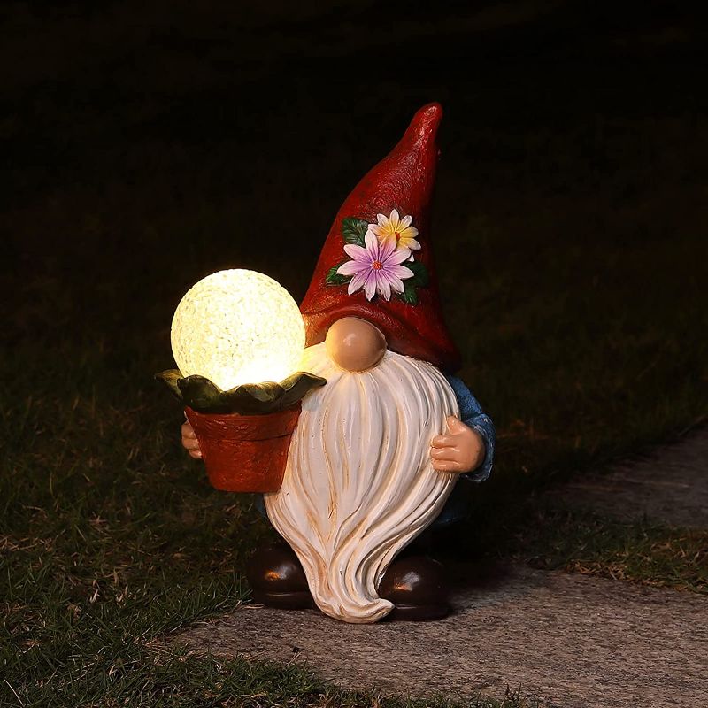 Photo 1 of CANGYUANGE 11” Garden Gnome Statue Solar Decorations, Garden Decoration Outdoor Indoor Statue, Red Hat Big Dwarf Statue
FACTORY SEALED