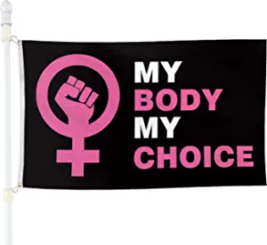 Photo 1 of 3x5 Ft Pro Choice Flag My Body My Choice Women's Rights Flag Double Stitched For Home Farmhouse Decor Banner With Brass Buttonholes Fade Resistant And Durable
