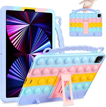 Photo 1 of for iPad Pro 11 inch Case, iPad Air 10.9 inch Generation Case Kids Stylish Soft Bubbles Tablet Cover with Pencil Holder Hand Strap Kickstand for iPad Pro 2021 2020 2018 11 inch /iPad Air 10.9 inch
