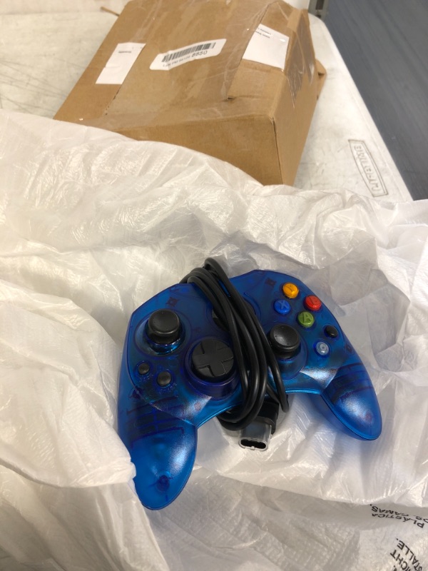 Photo 2 of Mekela Classic Wired Controller Gamepad Joysticks for Xbox S Type Console (ClearBlue1)