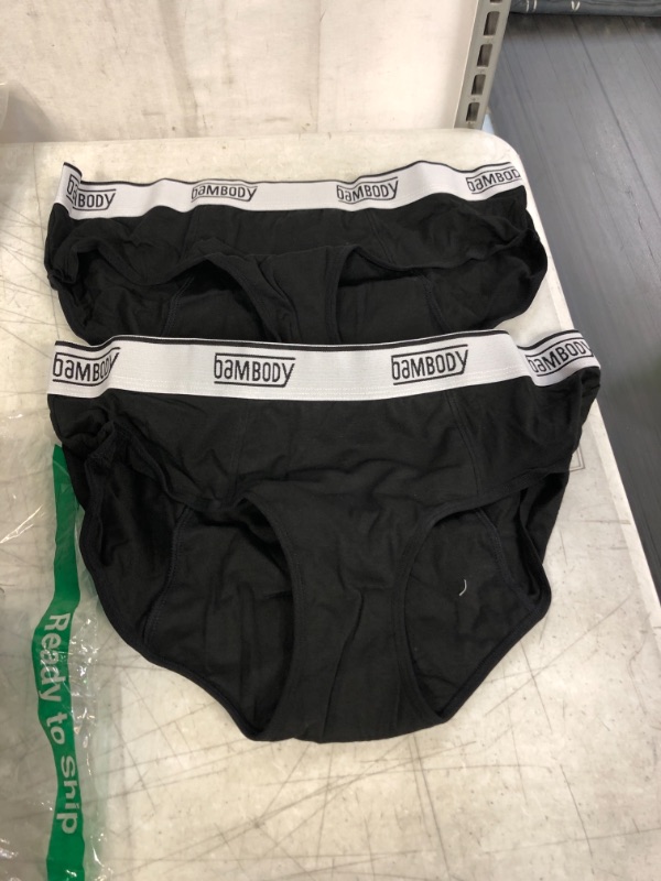 Photo 1 of 2PC MEN'S BLACK BRIEF UNDERWEAR, SIZE XL 