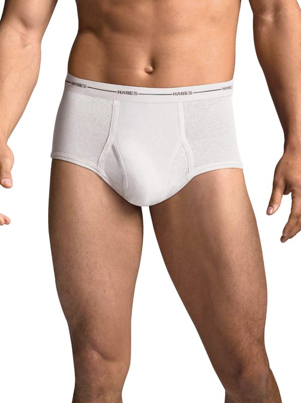 Photo 1 of Hanes Men's 9pk Briefs - SIZE L, OPEN PACKAGE 