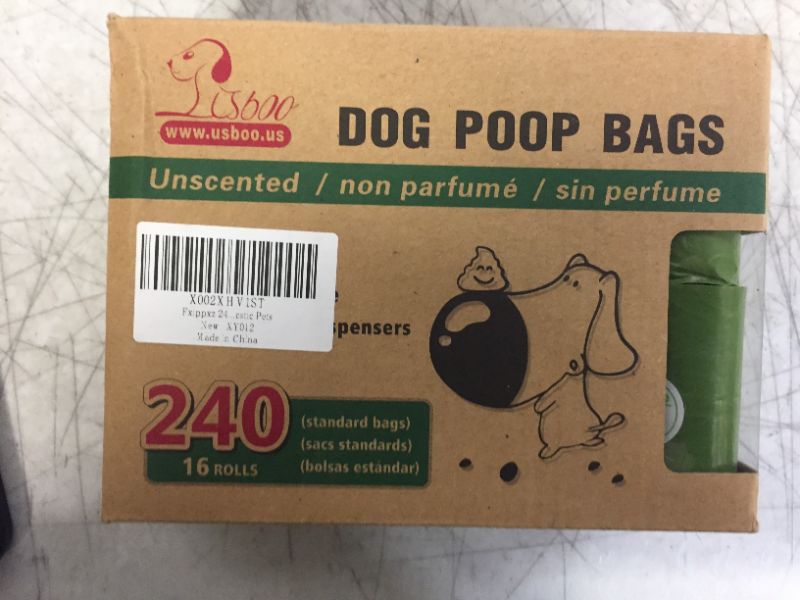 Photo 2 of 240 Pcs Dog Poop Bags Fxippxz Extra Thick and Strong Poop Bags for Dogs Cats Poop Bag with 1 Dispenser 16 Doggy Bags Per Roll for Domestic Pets Each Dog Poop Bag Measures 9 x 13 Inches