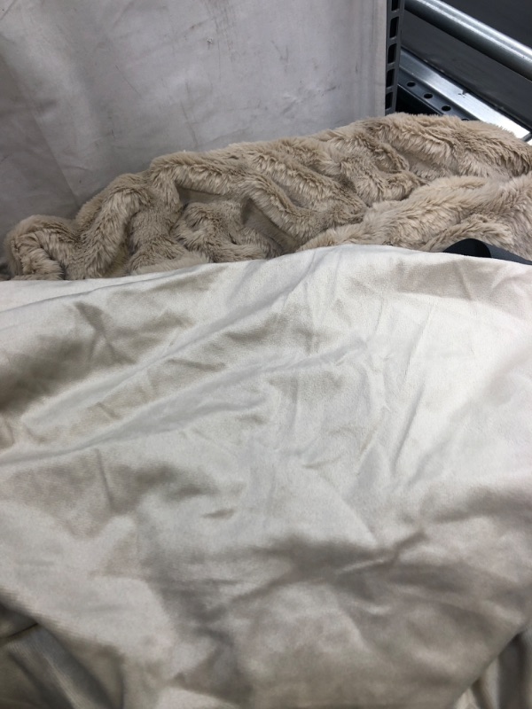 Photo 1 of 50"x60" Ruched Faux Rabbit Fur Throw Blanket - Threshold™
