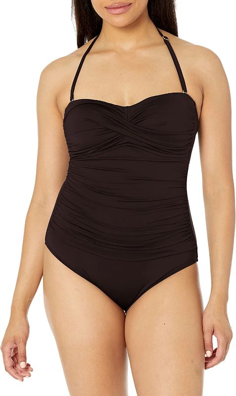 Photo 1 of Anne Cole Women's Standard Twist Front Shirred One Piece Swimsuit Size 18
