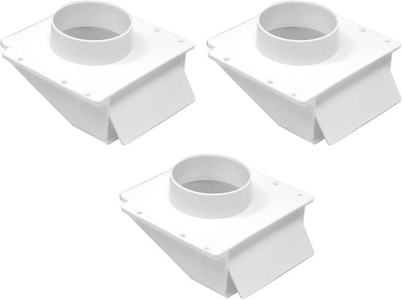 Photo 1 of 2 PACK - Lambro 143W White Plastic Under Eave Vent, 4-Inch ( 2 ONLY )
