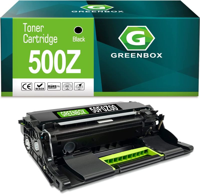 Photo 1 of GREENBOX (NO Toner) Remanufactured Drum Unit Replacement for Lexmark 500Z 500ZG 50F0Z00 50F0Z0G MS310d MS310dn MX310dn MS410d MS410dn MX410de MS415DN MS510dn MX510de MX511dte Printer (1-Pack)

