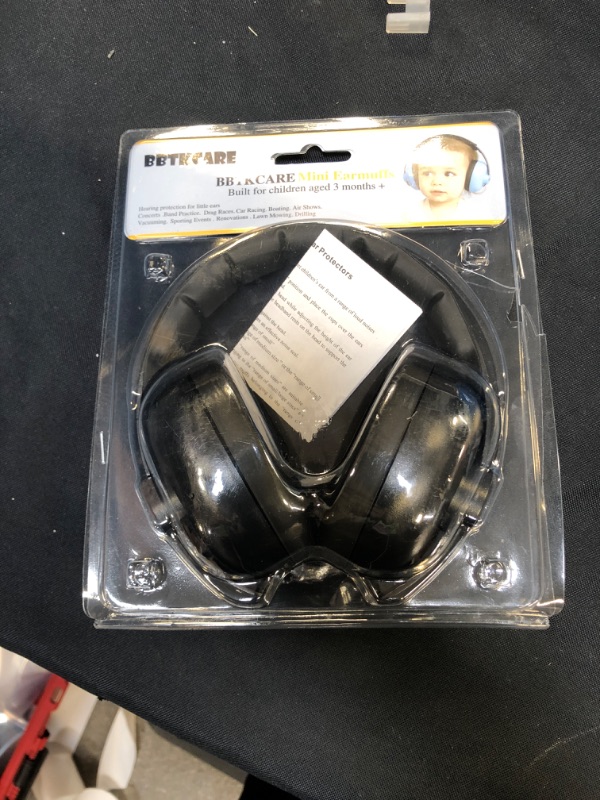 Photo 2 of BBTKCARE Baby Headphones Noise Cancelling Headphones for Babies for 3 Months to 2 Years (Black)
