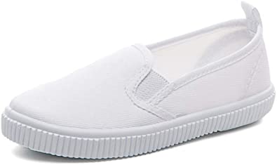 Photo 1 of Je-Gou Boy's Girl's Classic Canvas Slip On Fashion Sneaker Skate Tennis Shoes SIZE 12 LITTLE KIDS 
12 M US Little Kid -- Sole length -- 7.48 Inch
