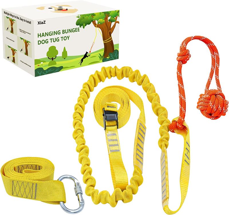 Photo 1 of XiaZ Retractable Interactive Dog Toy, Rope Tug of War Toys for Small or Large Dogs, Outdoor Hanging Exercise Play Tug War, Extra Durable, Safe
