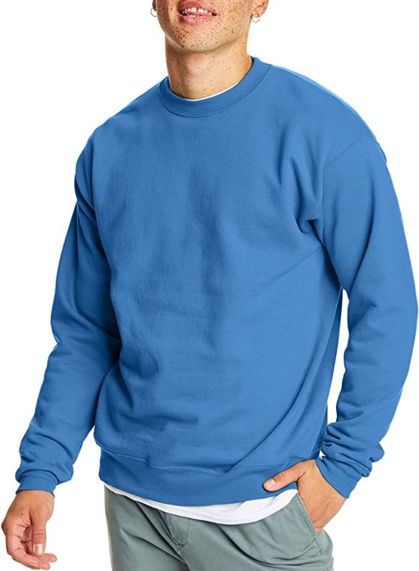 Photo 1 of Hanes Men's Sweatshirt, EcoSmart Fleece Crewneck Sweatshirt, Cotton-Blend Fleece Sweatshirt, Plush Fleece Pullover Sweatshirt LARGE