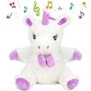 Photo 1 of Hopearl Clappy Unicorn Interactive Musical Stuffed Animal Singing Plush Toy Adorable Electric Animate Birthday Festival for Kids, White, 12.5''