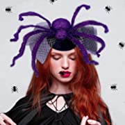 Photo 1 of 2PCS Halloween Headpiece, Large Halloween Spider Hairpins Clips Hair Accessory, Spooky Costume Cosplay Accessories with Spiders and Webs for Women Halloween
