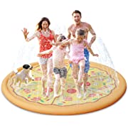 Photo 1 of AirMyFun Inflatable Splash Pad Sprinkler, Pizza Water Play Mat for Kids Toddlers 67", Summer Outdoor Inflatable Water Toys, AF10010