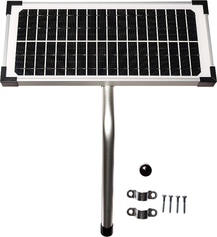 Photo 1 of 10 Watt Solar Panel Kit (FM123) for Mighty Mule Automatic Gate Openers,Black Cell
