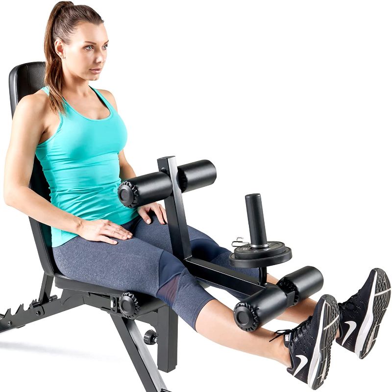 Photo 1 of Marcy Adjustable 6 Position Utility Bench with Leg Developer and High Density Foam Padding SB-350,dark gray
