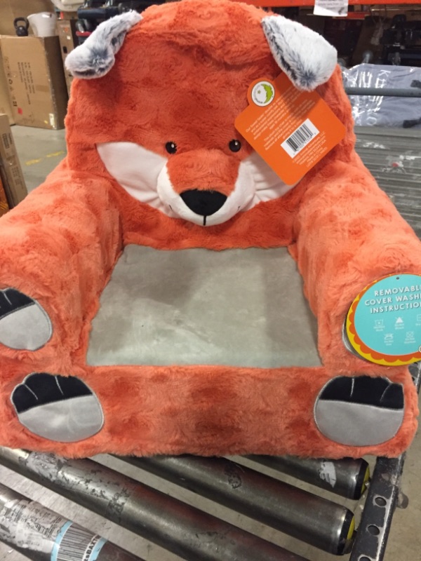 Photo 2 of Animal Adventure Orange Fox Soft Plush Children's Chair, Sweet Seats