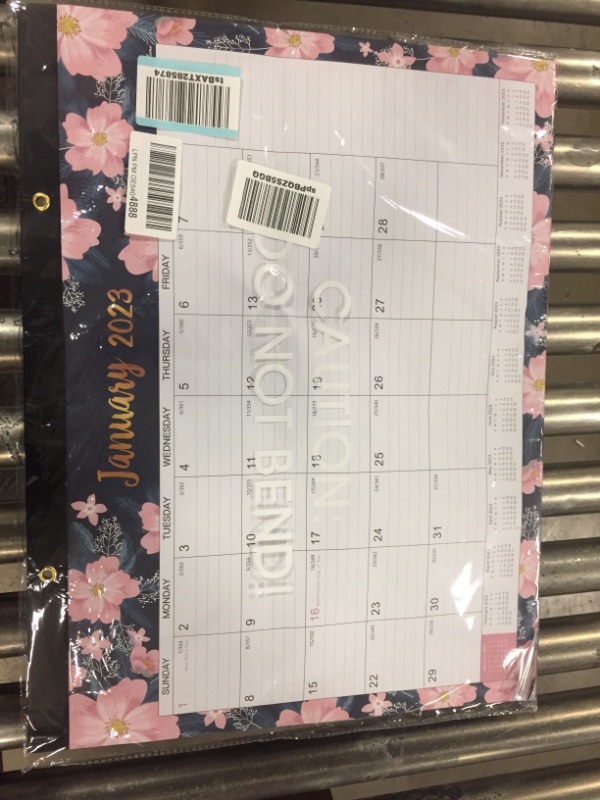 Photo 2 of Desk Calendar 2023 - Calendar 2023-2024 from January 2023 - June 2023, Cover 18 Months Large Monthly Calendar, 22" x 17", Desk Pad, Large Ruled Blocks, Best Desk Calendar for Organizing Blue