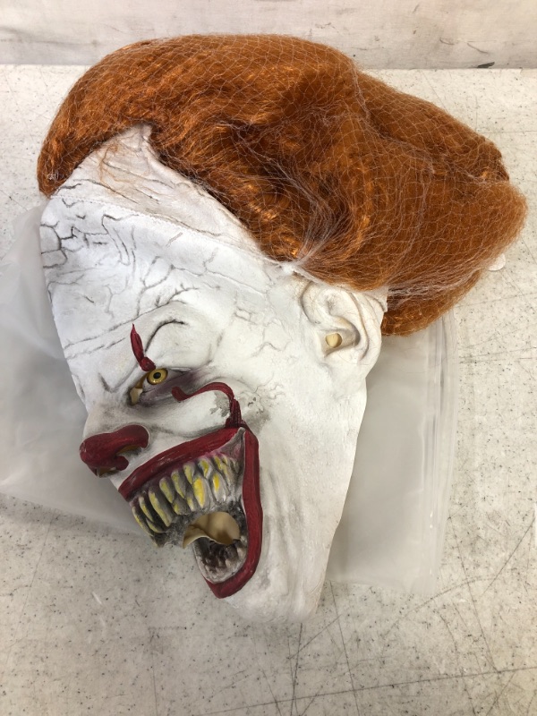 Photo 1 of ADULT COSTUME / HALLOWEEN "IT" CLOWN MASK 