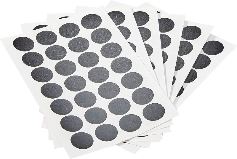 Photo 1 of 3 COUNT Amazon Basics Handwrite Only Removable Round Color-Coding Labels, 3/4-Inch diameter, Black