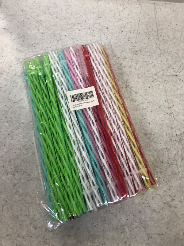 Photo 1 of 50 STRAWS MULTI-COLOR WITH CLEANER 