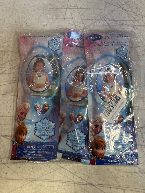 Photo 2 of Disney Frozen Elsa and Anna Glow Pendant Necklace X 3
