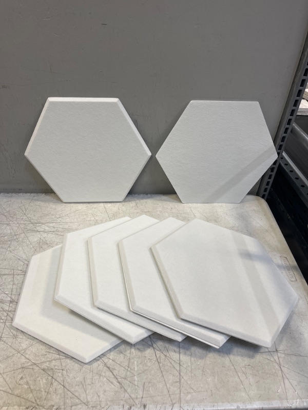 Photo 1 of 14 WHITE HEXAGON ACOUSTIC PANELS