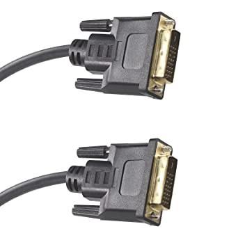 Photo 1 of QIUCABLE DVI to DVI Cable 6Ft - DVI-D (24+1) Dual Link Male to Male Adapter Cable, Gold Plated Digital Video Extension Cord, Support 2560x1600 for Gaming, DVD, Computer, TV and Projector, Black PVC
